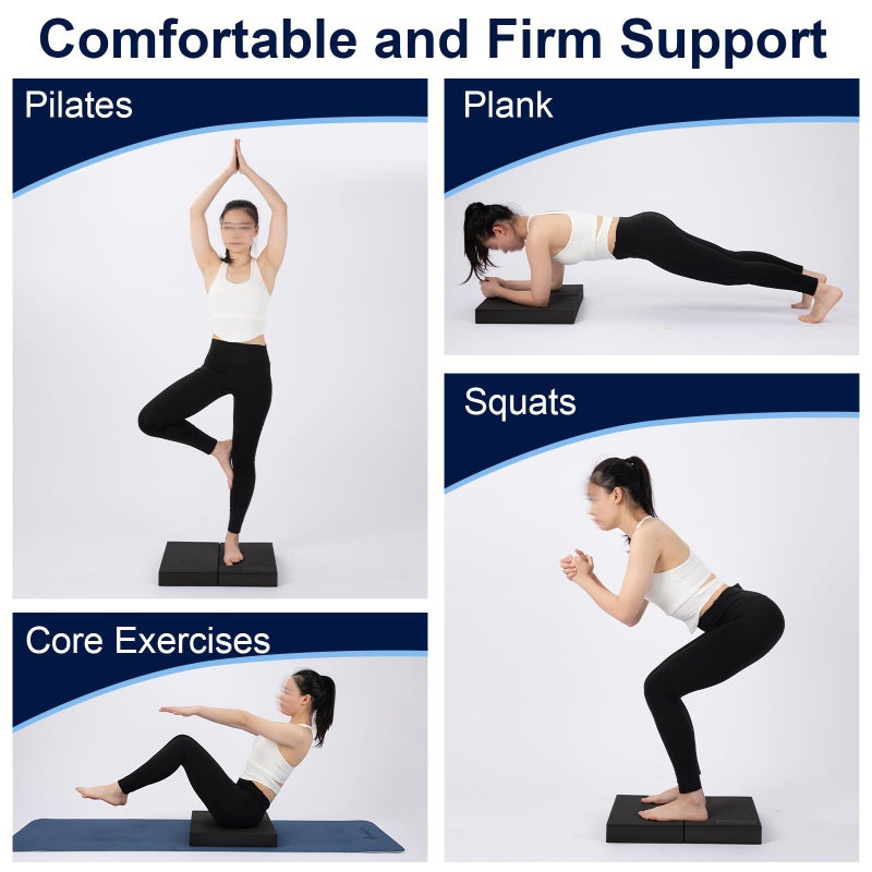 StrongTek 2-in-1 Non-Slip Balance Pad - High-Density Foam Cushion, Supportive Exercise Mat & Knee Pad for Core Training, Yoga, Pilates, Physical Therapy, Stability Training, Stretching, and Rehab - Image 5